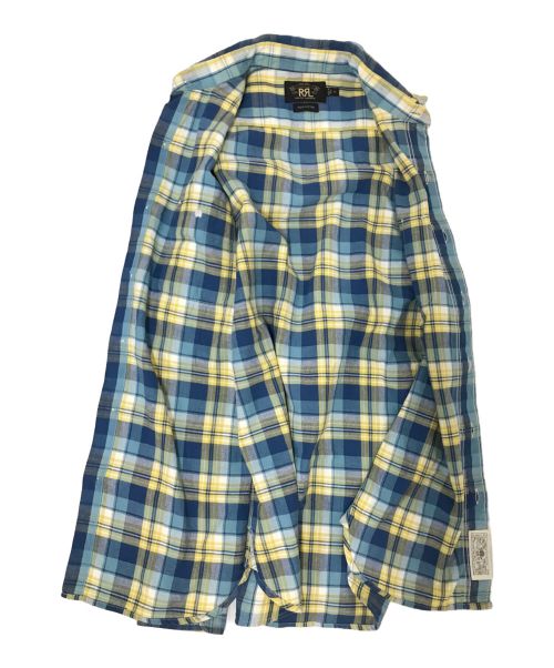 RRL（ダブルアールエル）RRL (ダブルアールエル) チェックシャツ ブルー サイズ:XSの古着・服飾アイテム