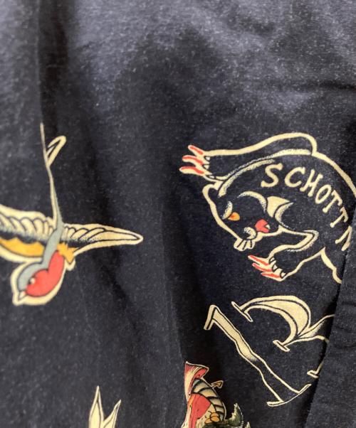 Schott（ショット）Schott (ショット) 総柄シャツ ブラック サイズ:Sの古着・服飾アイテム