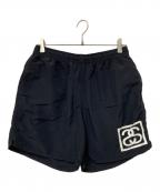 stussyステューシー）の古着「SS-LINK WATER SHORT」｜ブラック