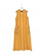 tricot COMME des GARCONSトリココムデギャルソン）の古着「ノースリーブワンピース」｜イエロー