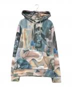 SOULLAND×CHARLIE ROBERTSソウルランド×チャーリーロバーツ）の古着「総柄パーカー」｜ベージュ×ブルー