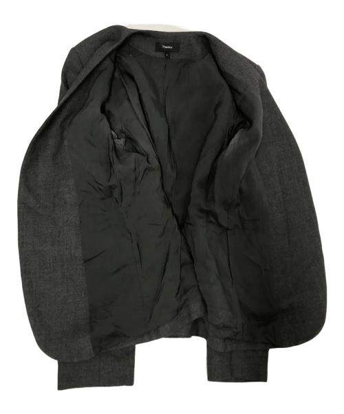 theory（セオリー）theory (セオリー) ノーカラージャケット グレー サイズ:6の古着・服飾アイテム