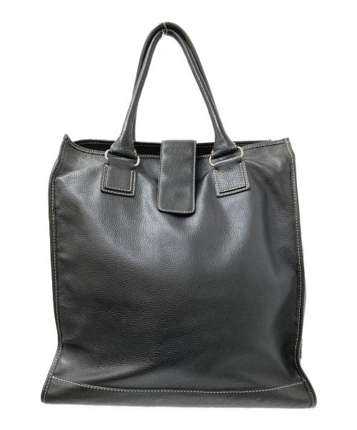 FRANK DANIEL（フランクダニエル）FRANK DANIEL (フランクダニエル) レザートートバッグ ブラック サイズ:下記参照の古着・服飾アイテム