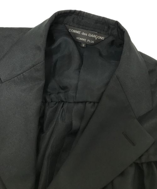 COMME des GARCONS HOMME（コムデギャルソン オム）COMME des GARCONS HOMME (コムデギャルソン オム) カーテンプリーツジャケット ブラック サイズ:Mの古着・服飾アイテム