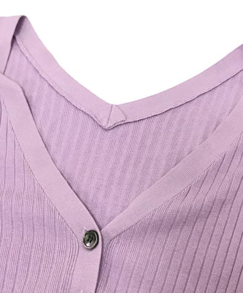 Diagram（ダイアグラム）Diagram (ダイアグラム) ベルト付きノースリーブワンピース パープル サイズ:36の古着・服飾アイテム