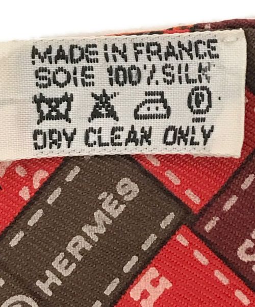 HERMES（エルメス）HERMES (エルメス) ツィリースカーフ ブラウン×オレンジ サイズ:下記参照の古着・服飾アイテム