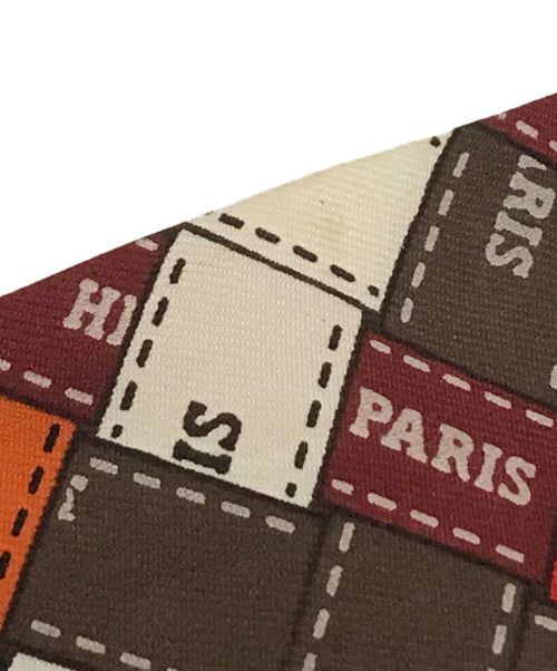 HERMES（エルメス）HERMES (エルメス) ツィリースカーフ ブラウン×オレンジ サイズ:下記参照の古着・服飾アイテム