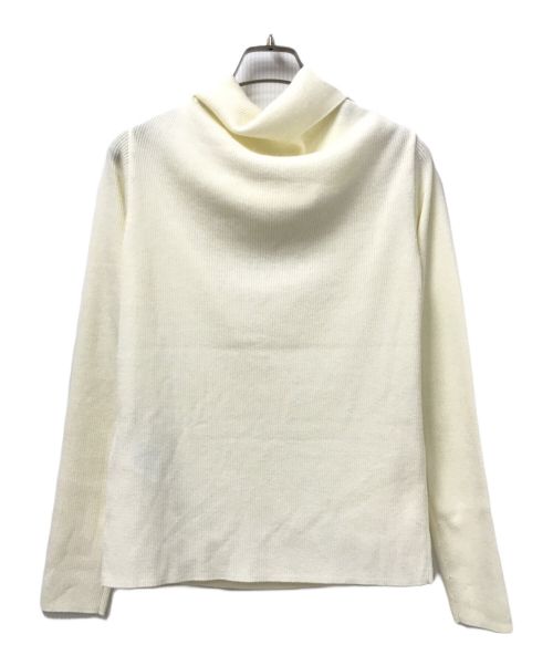 Mila Owen（ミラオーウェン）Mila Owen (ミラオーウェン) ドレープデザインオフショルニットトップス アイボリーの古着・服飾アイテム