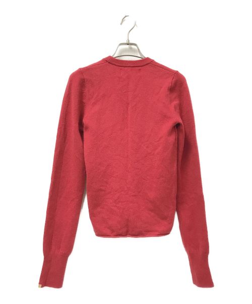 extreme cashmere（エクストリーム カシミア）extreme cashmere (エクストリーム カシミア) カシミヤ混Vネックニット レッド サイズ:下記参照の古着・服飾アイテム