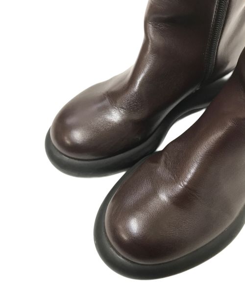 STYLE MIXER（スタイルミキサー）STYLE MIXER (スタイルミキサー) プラットフォームミドルブーツ ブラウン サイズ:Sの古着・服飾アイテム