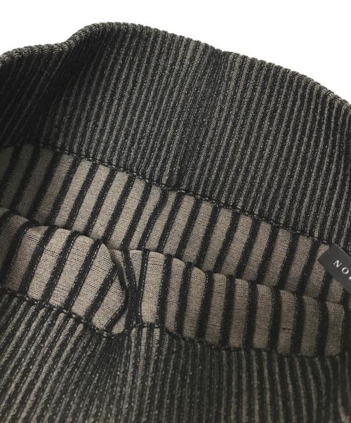Noble（ノーブル）Noble (ノーブル) ランダムバイカラーリブニットスカート ブラック サイズ:下記参照の古着・服飾アイテム