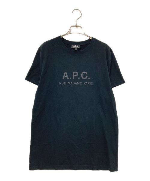 A.P.C.（アーペーセー）A.P.C. (アーペーセー) エンブロイダリーロゴTシャツ ブラック サイズ:Sの古着・服飾アイテム