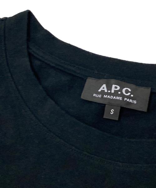 A.P.C.（アーペーセー）A.P.C. (アーペーセー) エンブロイダリーロゴTシャツ ブラック サイズ:Sの古着・服飾アイテム