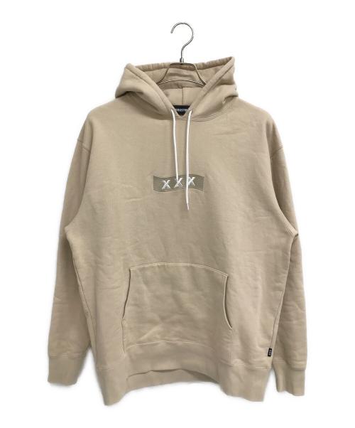 GOD SELECTION XXX（ゴッド セレクション トリプルエックス）GOD SELECTION XXX (ゴッドセレクショントリプルエックス) ボックスロゴパーカー ベージュ サイズ:Lの古着・服飾アイテム