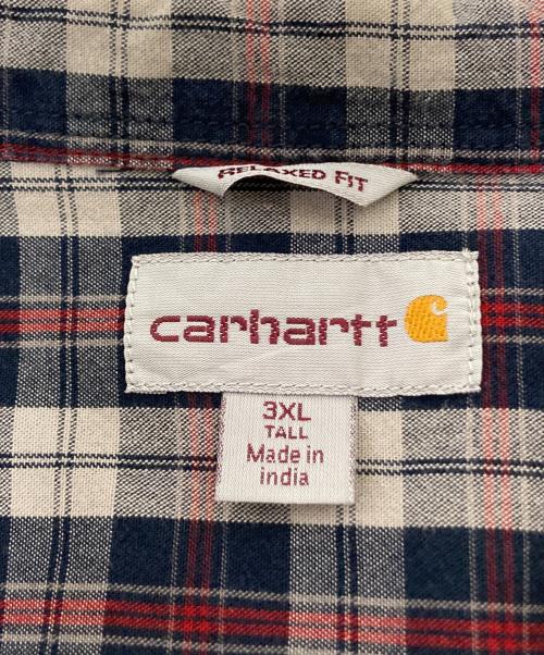 CarHartt（カーハート）CarHartt (カーハート) チェックシャツ ネイビー サイズ:3XLの古着・服飾アイテム