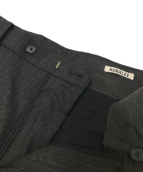 AURALEE（オーラリー）AURALEE (オーラリー) BLUEFACED WOOL DOBBY STRIPE PT ブラック サイズ:3の古着・服飾アイテム