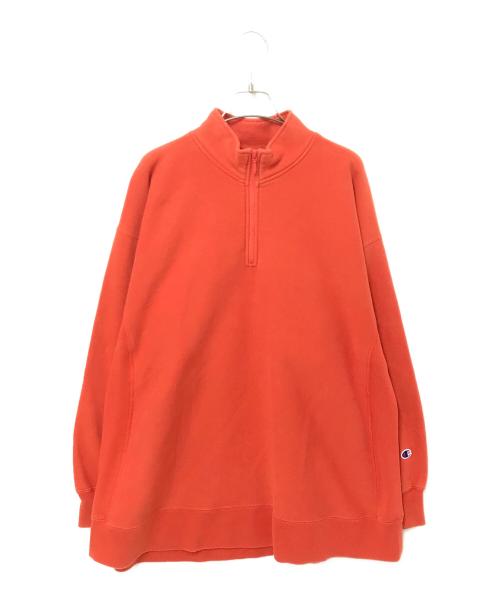 Champion（チャンピオン）Champion (チャンピオン) ハーフジップスウェット オレンジ サイズ:Mの古着・服飾アイテム