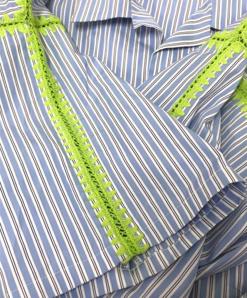 DISCOVERED（ディスカバード）DISCOVERED (ディスカバード) THOMAS MASON SHELL STITCH SHIRTS S/S ブルー サイズ:2の古着・服飾アイテム