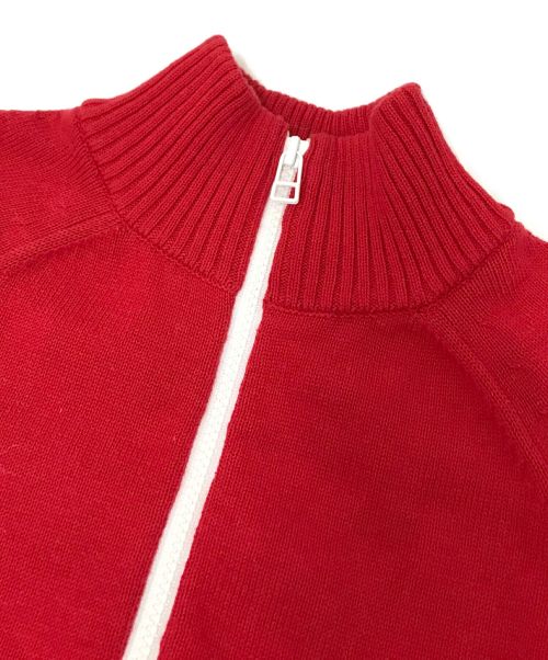 BELPER（ベルパー）BELPER (ベルパー) knit track jacket レッド サイズ:Fの古着・服飾アイテム