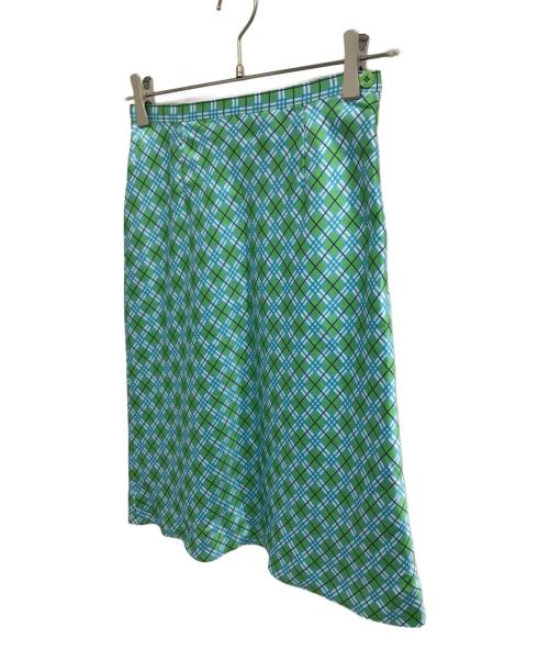Burberry's（バーバリーズ）Burberry's (バーバリーズ) ノバチェックスカート ブルー サイズ:36の古着・服飾アイテム