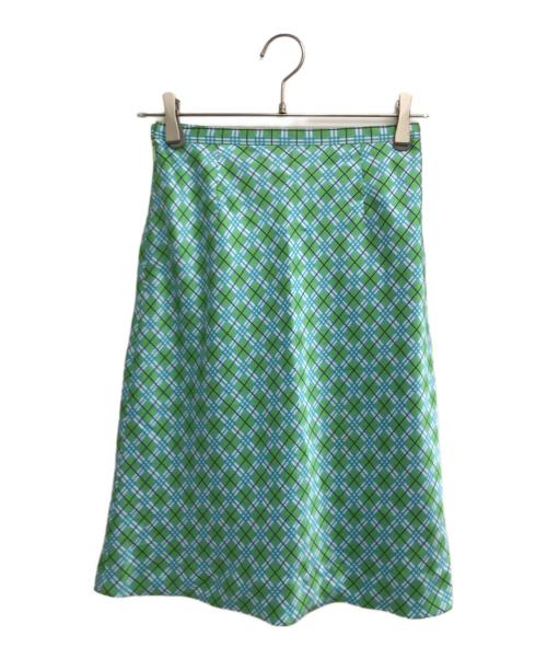 Burberry's（バーバリーズ）Burberry's (バーバリーズ) ノバチェックスカート ブルー サイズ:36の古着・服飾アイテム