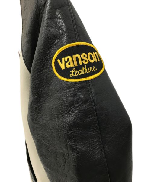 VANSON（バンソン）VANSON (バンソン) レーシングレザージャケット ベージュ サイズ:36の古着・服飾アイテム