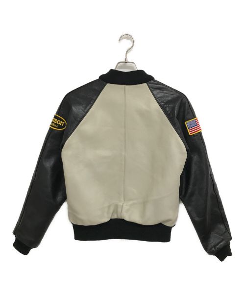 VANSON（バンソン）VANSON (バンソン) レーシングレザージャケット ベージュ サイズ:36の古着・服飾アイテム