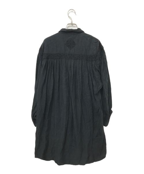 ne quittez pas（ヌキテパ）ne quittez pas (ヌキテパ) 刺繍レーヨンシャツチュニック ブラック サイズ:下記参照の古着・服飾アイテム