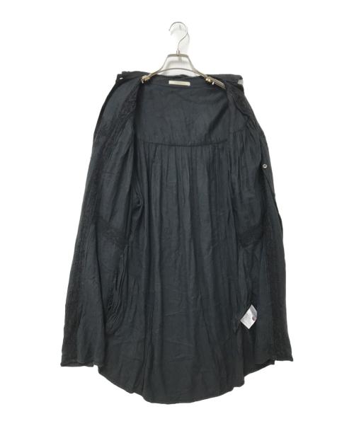 ne quittez pas（ヌキテパ）ne quittez pas (ヌキテパ) 刺繍レーヨンシャツチュニック ブラック サイズ:下記参照の古着・服飾アイテム