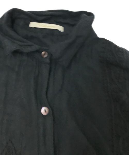 ne quittez pas（ヌキテパ）ne quittez pas (ヌキテパ) 刺繍レーヨンシャツチュニック ブラック サイズ:下記参照の古着・服飾アイテム