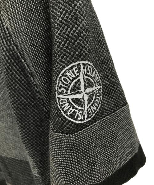 STONE ISLAND（ストーンアイランド）STONE ISLAND (ストーンアイランド) 半袖ニット ブラック サイズ:Lの古着・服飾アイテム