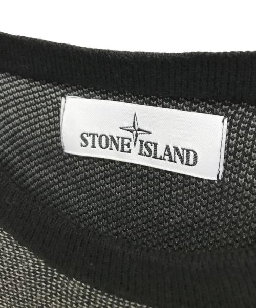 STONE ISLAND（ストーンアイランド）STONE ISLAND (ストーンアイランド) 半袖ニット ブラック サイズ:Lの古着・服飾アイテム