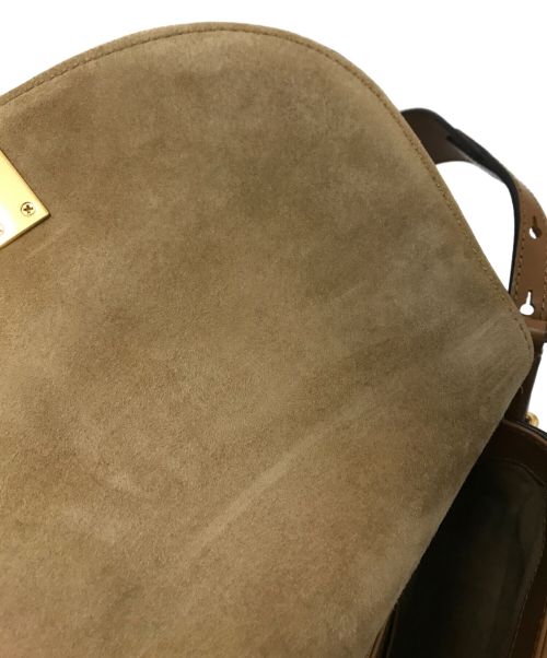 POLO RALPH LAUREN（ポロ・ラルフローレン）POLO RALPH LAUREN (ポロ・ラルフローレン) POLO IDカーフスキンサドルバッグ ブラウン サイズ:下記参照の古着・服飾アイテム