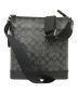 COACH (コーチ) グラハム フラット クロスボディ シグネチャー キャンバス ブラック×グレー サイズ:下記参照：11000円