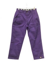 Dickies×BED J.W. FORD（ディッキーズ×ベッドフォード）の古着「タックチノトラウザーパンツ」｜パープル