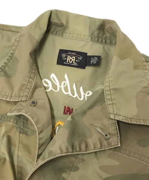 RRL（ダブルアールエル）RRL (ダブルアールエル) キャモ ストレッチ コットン カバーオールツナギ ベージュ サイズ:160cmの古着・服飾アイテム