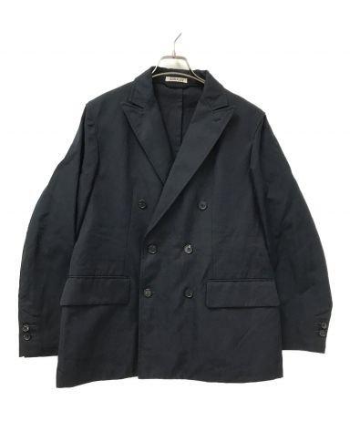 AURALEE ブラック テーラードジャケット サイズ3 中古・古着通販】AURALEE (オーラリー) コットンリネンダブル
