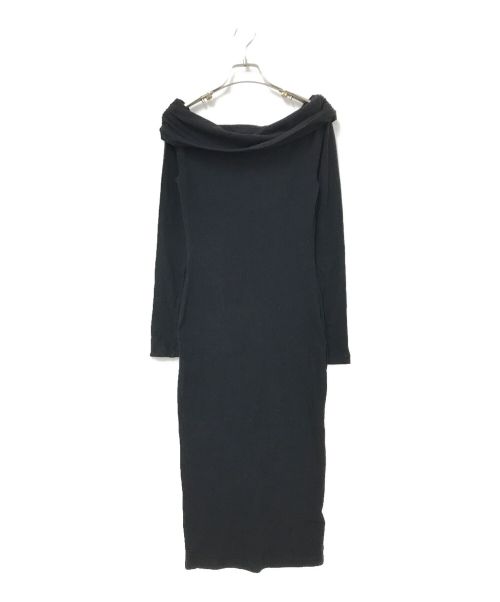 JAMES PERSE（ジェームスパース）JAMES PERSE (ジェームスパース) ブラッシュドコットンジャージー オフショルダーワンピース ブラック サイズ:1の古着・服飾アイテム
