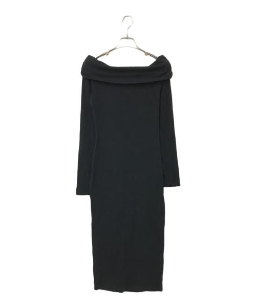 JAMES PERSE（ジェームスパース）JAMES PERSE (ジェームスパース) ブラッシュドコットンジャージー オフショルダーワンピース ブラック サイズ:1の古着・服飾アイテム
