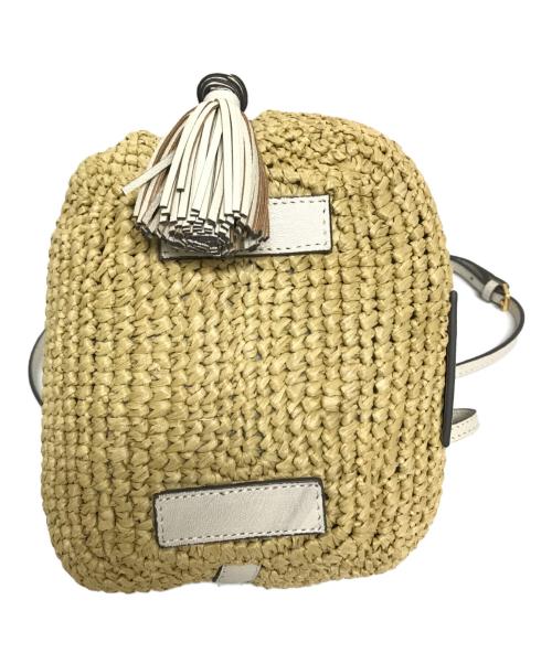 ANYA HINDMARCH（アニヤ・ハインドマーチ）ANYA HINDMARCH (アニヤハインドマーチ) Small Drowstring Straw Crossbody Tote bag ベージュ サイズ:下記参照の古着・服飾アイテム