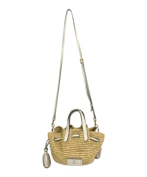ANYA HINDMARCH（アニヤ・ハインドマーチ）ANYA HINDMARCH (アニヤハインドマーチ) Small Drowstring Straw Crossbody Tote bag ベージュ サイズ:下記参照の古着・服飾アイテム