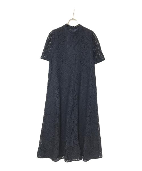 Kaene（カエン）Kaene (カエン) パイピングレースAラインドレス ネイビー サイズ:Fの古着・服飾アイテム