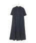 Kaene（カエン）の古着「パイピングレースAラインドレス」｜ネイビー