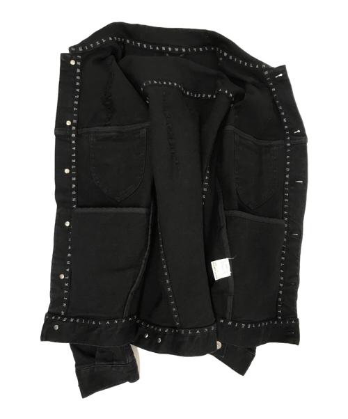 WHITELAND（ホワイトランド）WHITELAND (ホワイトランド) ダメージ加工ブラックデニムジャケット ブラック サイズ:Fの古着・服飾アイテム
