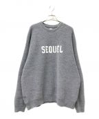 SEQUELシークエル）の古着「LOW GAUGE CREW NECK KNIT」｜グレー