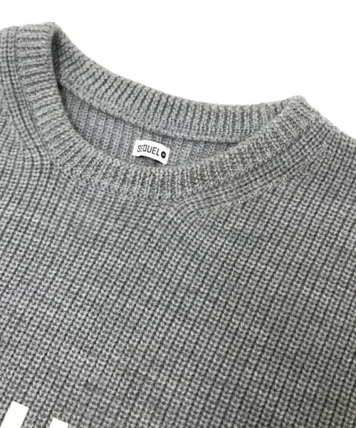 SEQUEL（シークエル）SEQUEL (シークエル) LOW GAUGE CREW NECK KNIT グレー サイズ:Lの古着・服飾アイテム