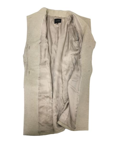 UNTITLED（アンタイトル）UNTITLED (アンタイトル) 2WAY衿スタンドカラー ロングコート ベージュ サイズ:4の古着・服飾アイテム