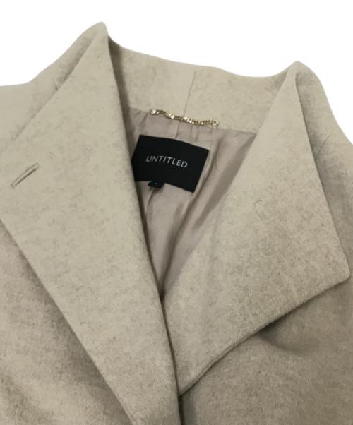 UNTITLED（アンタイトル）UNTITLED (アンタイトル) 2WAY衿スタンドカラー ロングコート ベージュ サイズ:4の古着・服飾アイテム