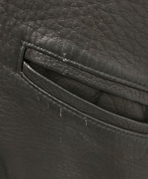 FAR EASTERN ENTHUSIAST（ファーイースタンエンスージアスト）FAR EASTERN ENTHUSIAST (ファーイースタンエンスージアスト) レザージャケット ブラック サイズ:Lの古着・服飾アイテム