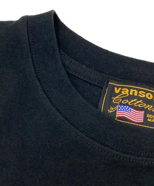 VANSON（バンソン）VANSON (バンソン) 刺繍Tシャツ ブラック サイズ:Mの古着・服飾アイテム